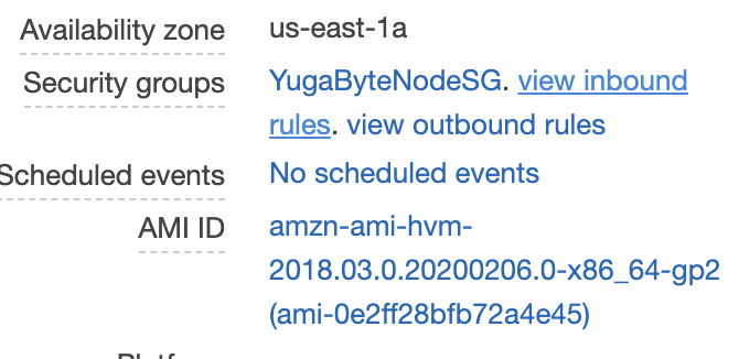 Nodes part of the same YugaByteNodeSG - YugabyteDB distributed sql and AWS CloudFormation