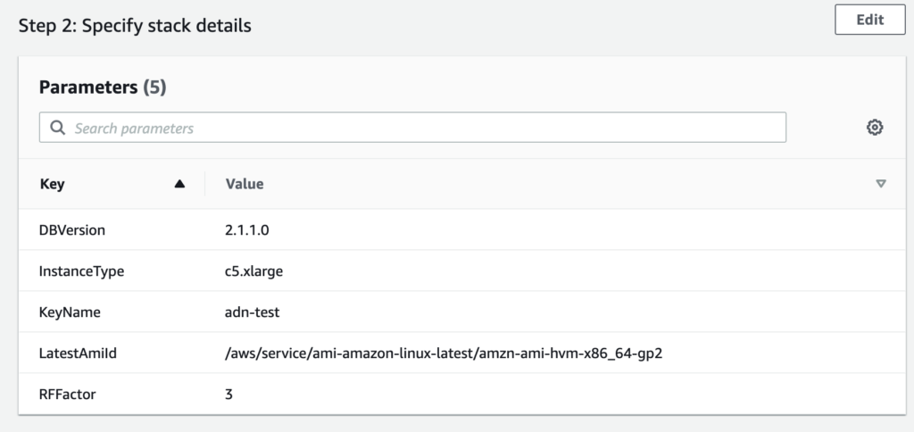 Specify stack details YugabyteDB distributed SQL database using AWS CloudFormations