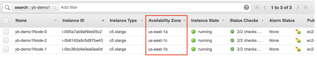 Step 9 YugabyteDB distributed sql db and AWS CloudFormation How To - confirm the specific instance information in the EC2 UI