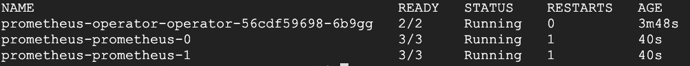 two Prometheus pods now running yugabytedb distributed sql thanos example