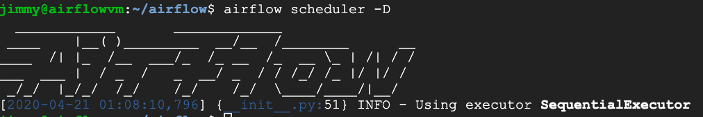 start the Airflow scheduler service YugabyteDB distributed SQL example