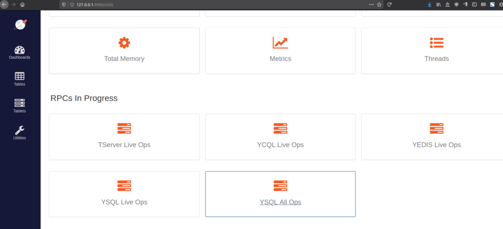 pg_stat_statements query execution metrics can be viewed via the "YSQL All Ops" yugabytedb