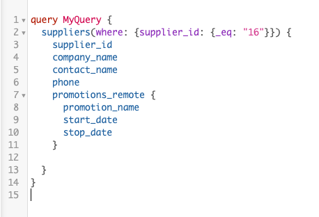 distributed sql with yugabytedb and graphql with hasura on GKE and AKS example of query - is supplier “16” running any promotions