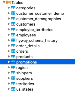 Verify that the table was built, step in the YugabyteDB Flyway Maven tutorial