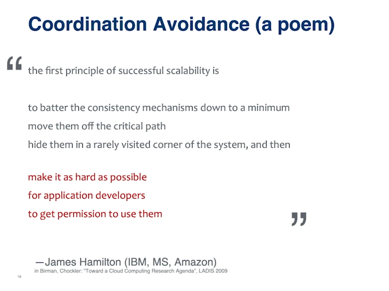 Coordination Avoidance