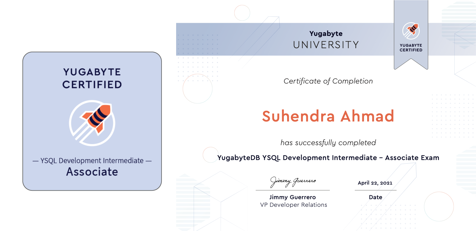 YugabyteDB YSQL Development Intermediate Training Certification Results