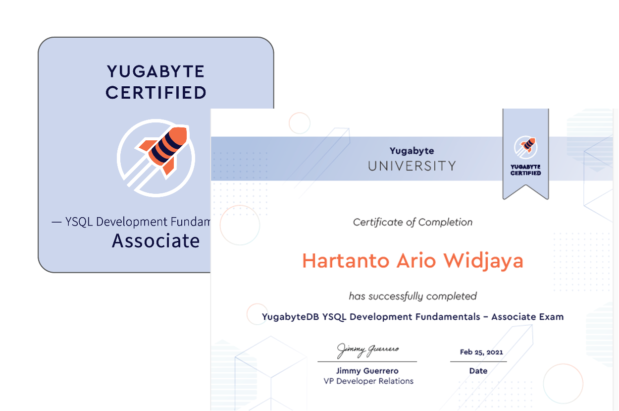 YugabyteDB YSQL Development Fundamentals Certification Results
