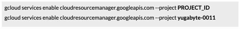 Ensure cloud readiness by enabling the Cloud Resource Manager API.