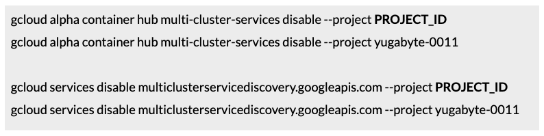 Disable the MCS APIs.