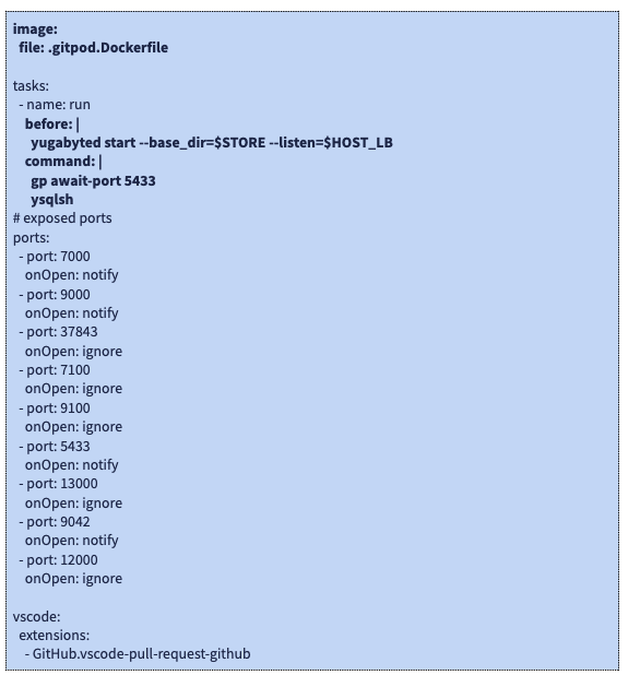 Creating a single-node instance with YugabyteDB on Gitpod