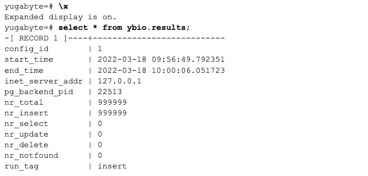Setup and specifying a tag for flexible IO testing.