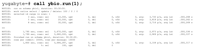 Running the flexible IO test.