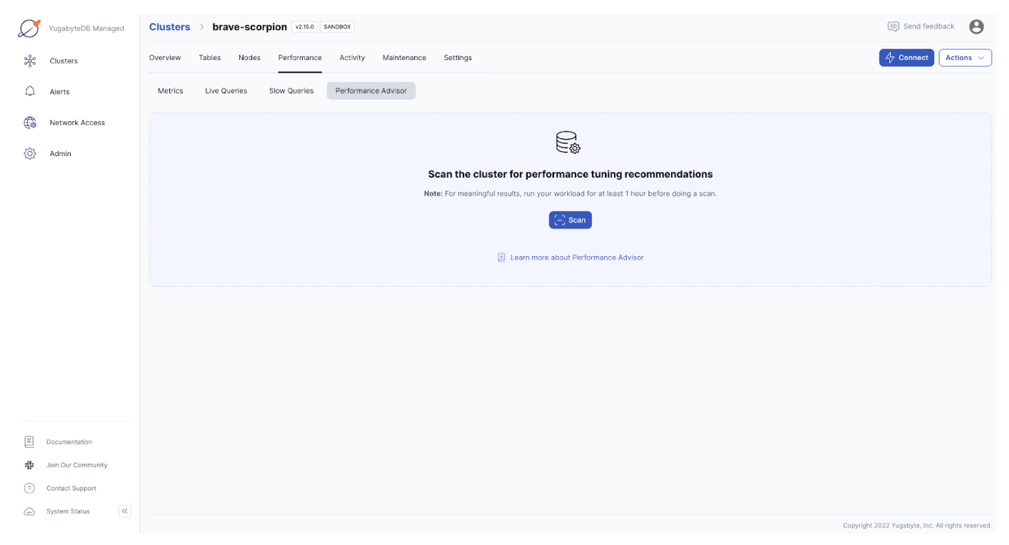 Introducing Performance Advisor to Optimize Database Performance