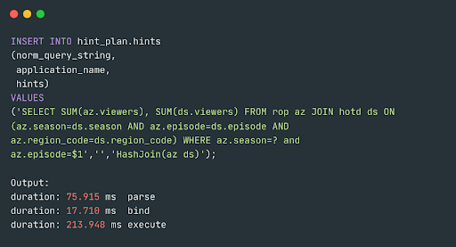 static constants and bind parameters