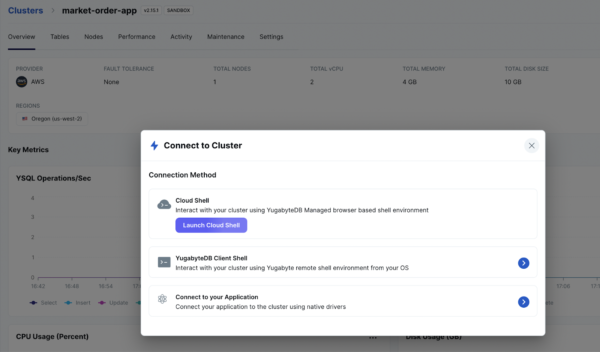 Connect to Cluster - YugabyteDB Managed