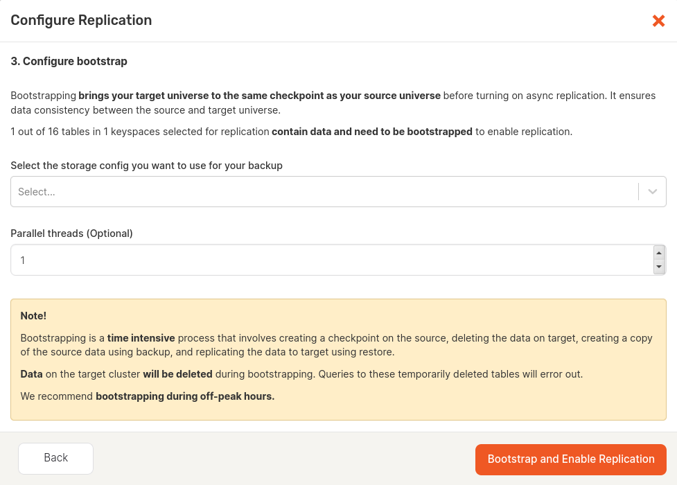 xCluster Configuration: Bootstrap