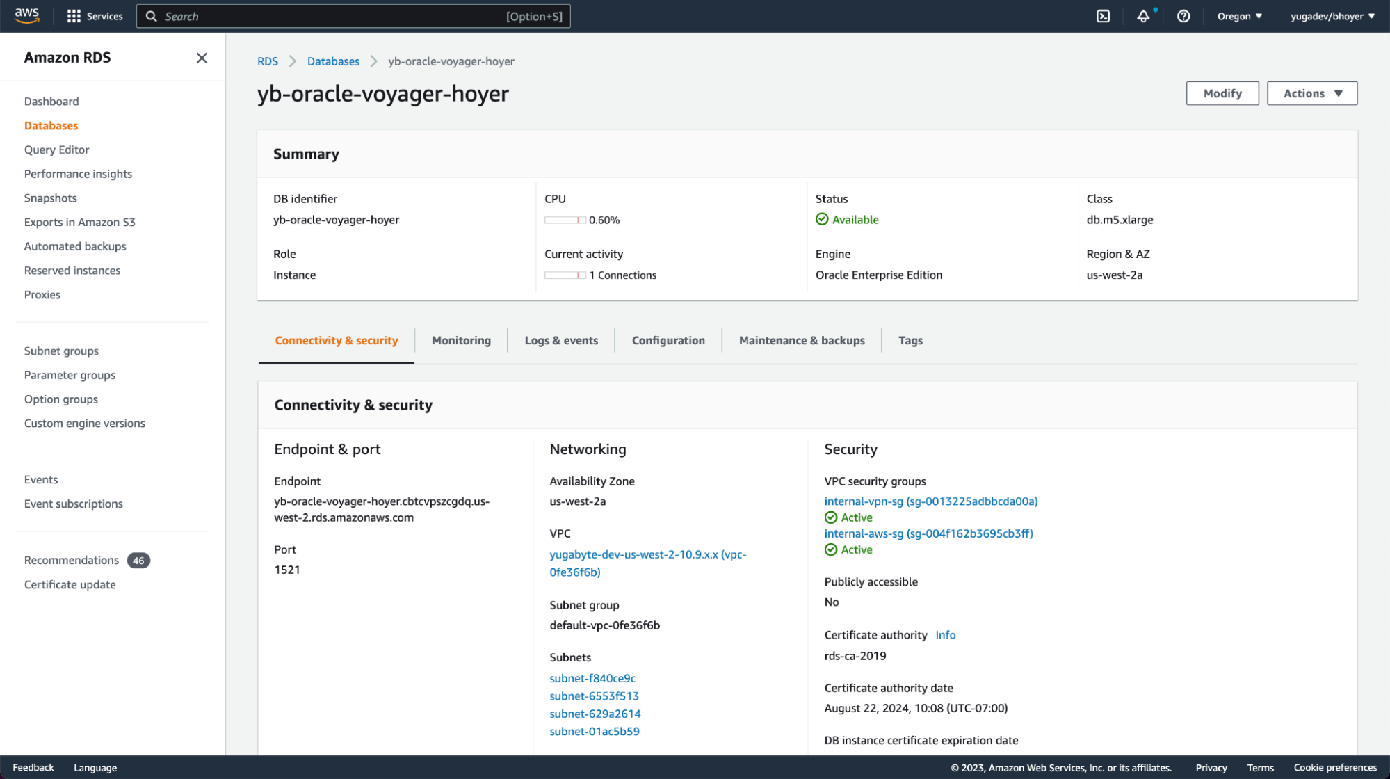 Setting Up Amazon RDS for Oracle