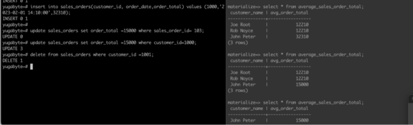 Output of CRUD Operations and Its Impact - Materialize