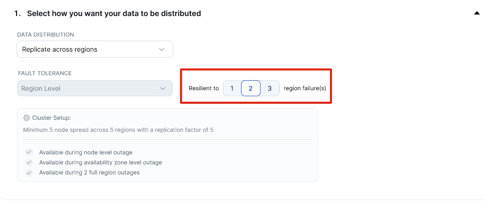 Create clusters with higher fault tolerance