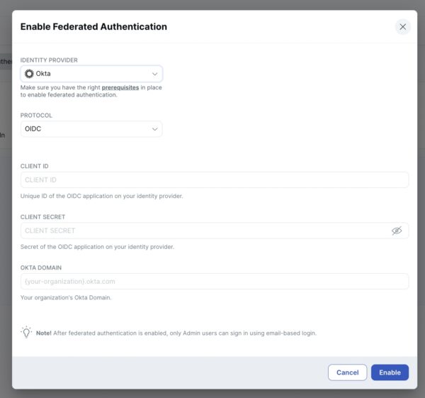 Enable SSO authentication YugabyteDB database