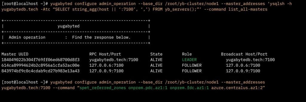 Setting preferred regions in YugabyteDB database