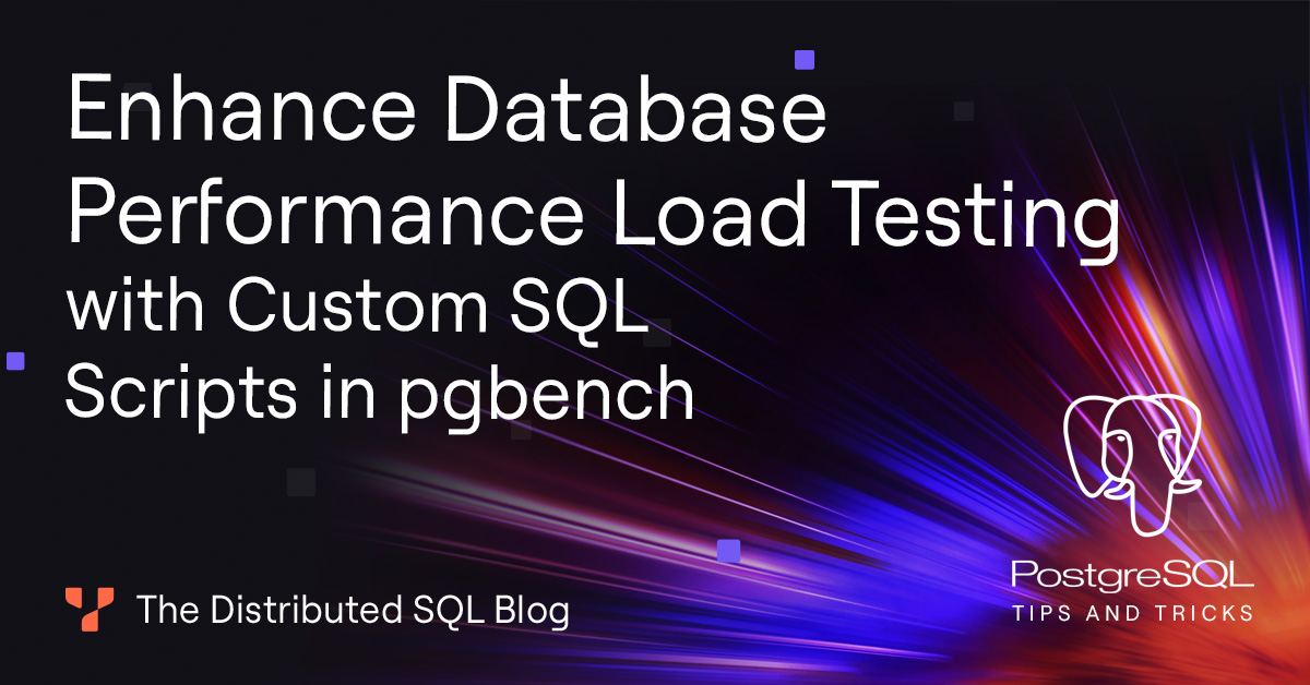 pgbench is a popular tool for testing database performance, but it’s default ‘TPC-B like’ workload, which involves many roundtrips and c