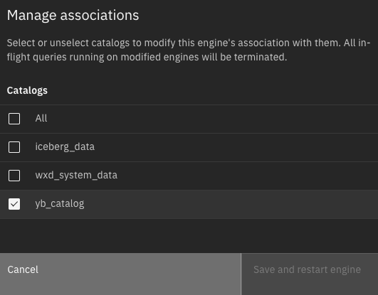 Catalog Association - e.g. yb_catalog