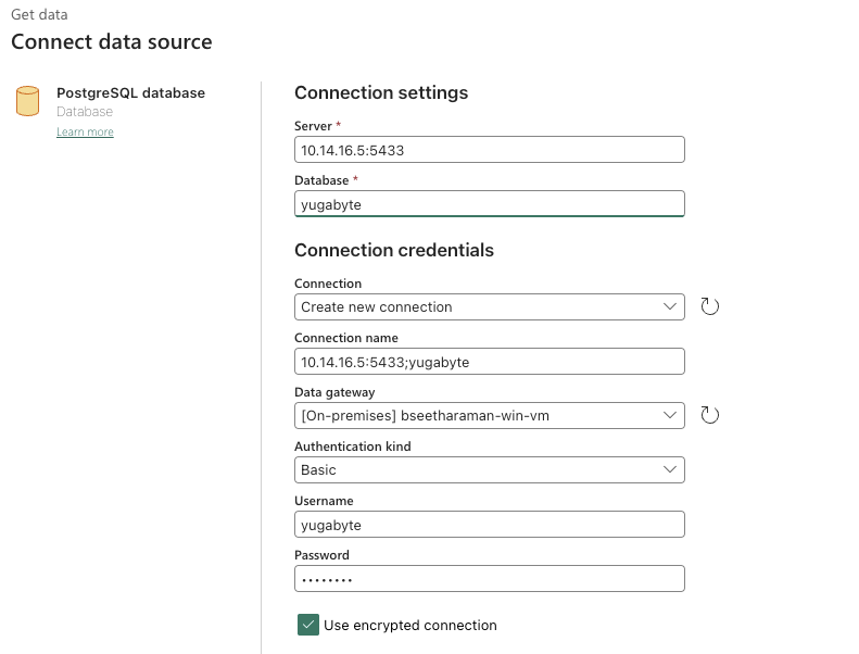 Connect data source