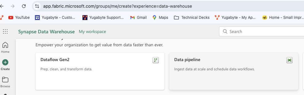 Data pipeline from your Microsoft Fabric Workspace
