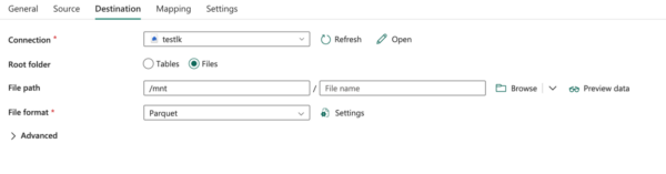 settings destination