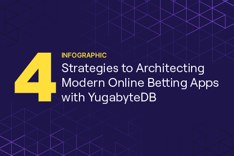 4 Strategies to Architecting Modern Online Betting Apps with YugabyteDB (Infographic) 4 Strategies to Architecting Modern Online Betting Apps with YugabyteDB (Infographic)