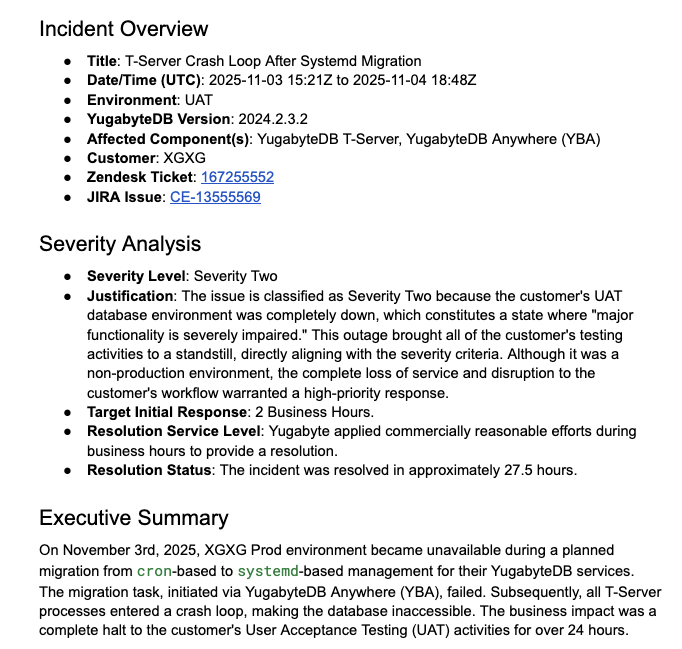 Incident overview Incident overview