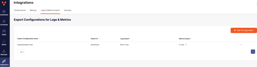 Logs & Metrics Export - configuration for Dynatrace