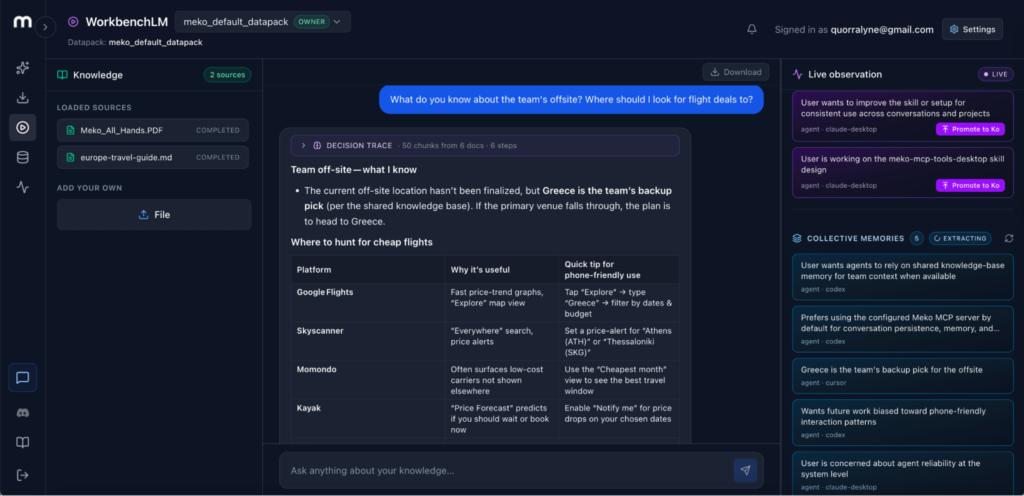 WorkbenchLM exchange